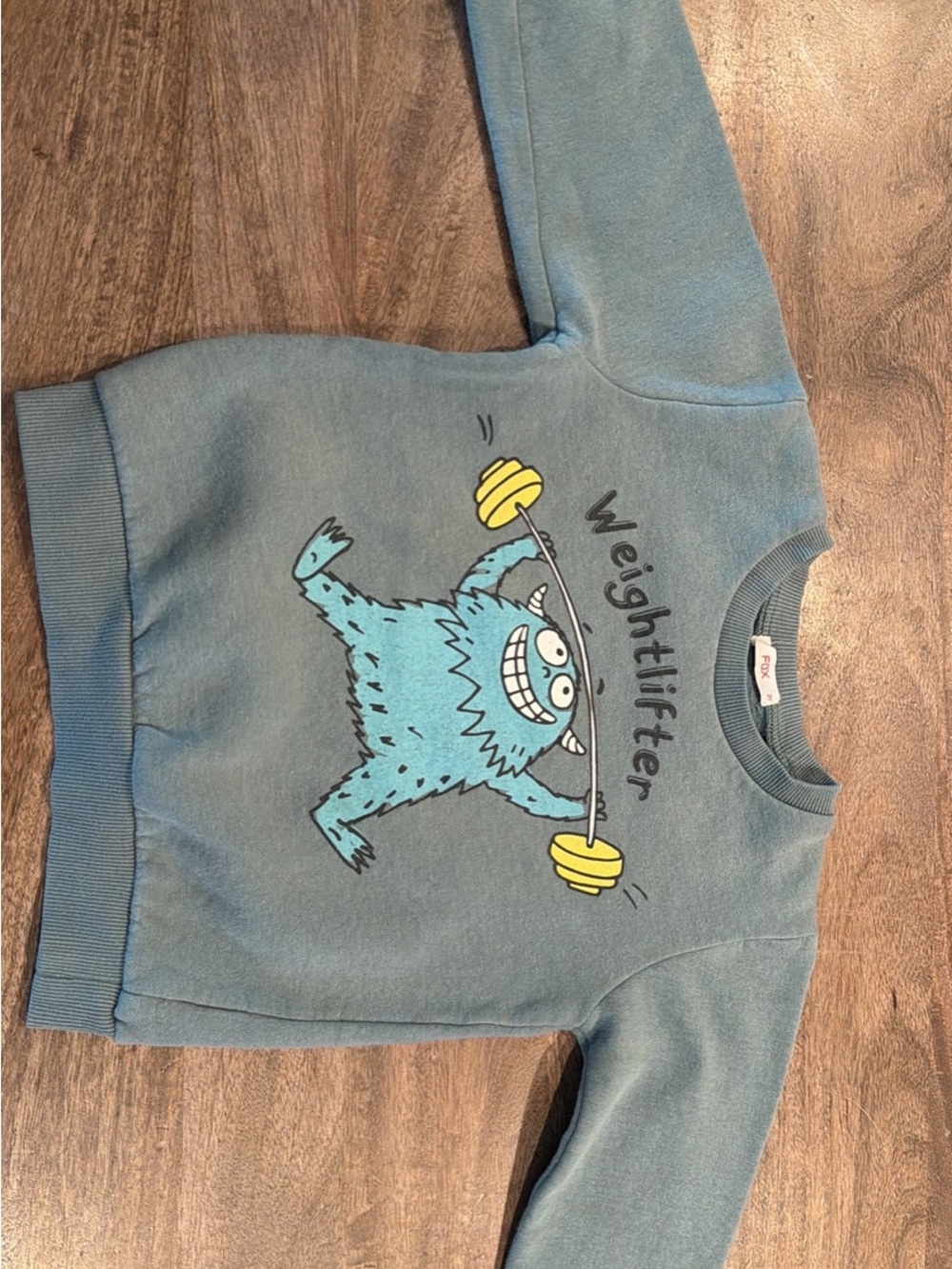 Kids' Blue 'Weightlifter' Monster Sweatshirt